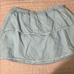 Chambray strapless top